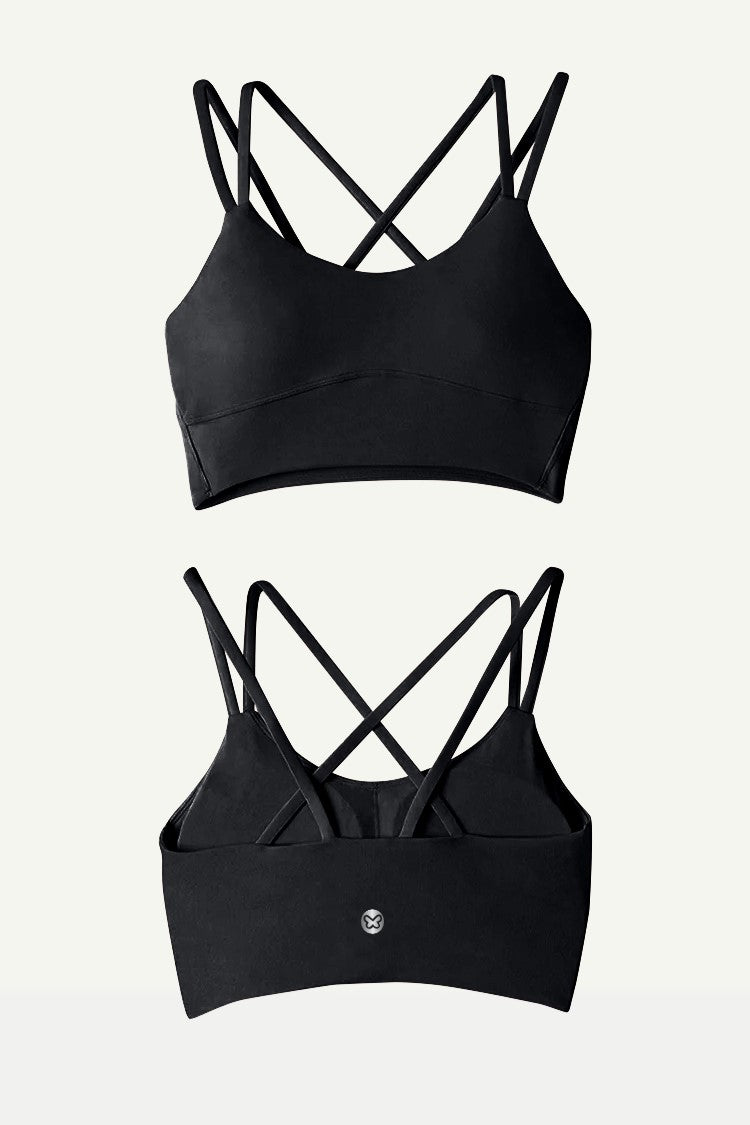 Black Women's Gym Bra - Kre'level
