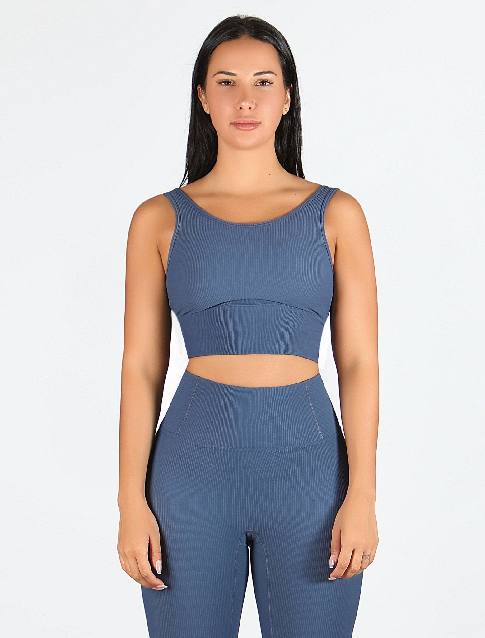 Blue Striped Fabric Yoga Set - Kre'level