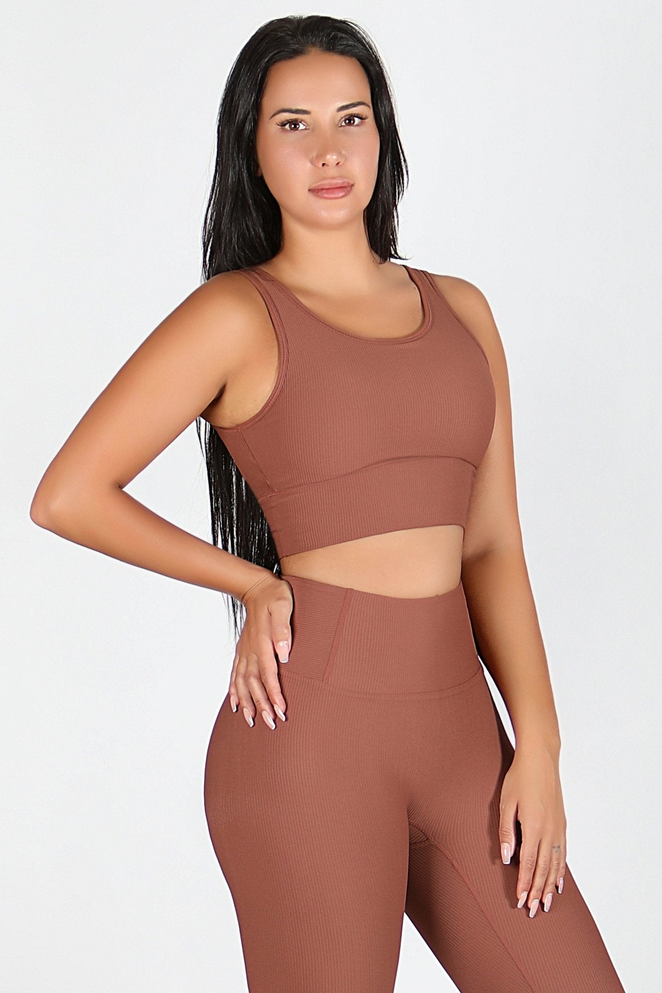 Copper Striped Fabric Yoga Set - Kre'level