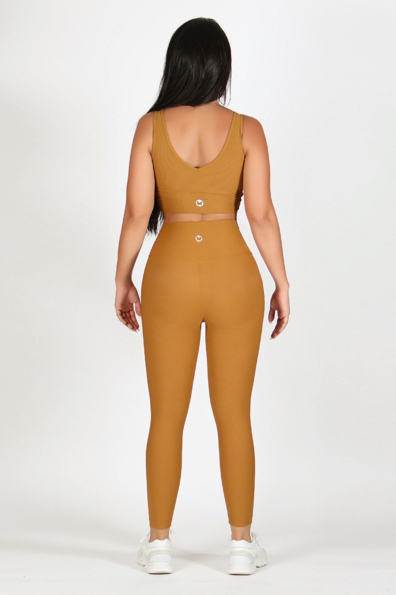 Yellow Striped Fabric Yoga Set - Kre'level