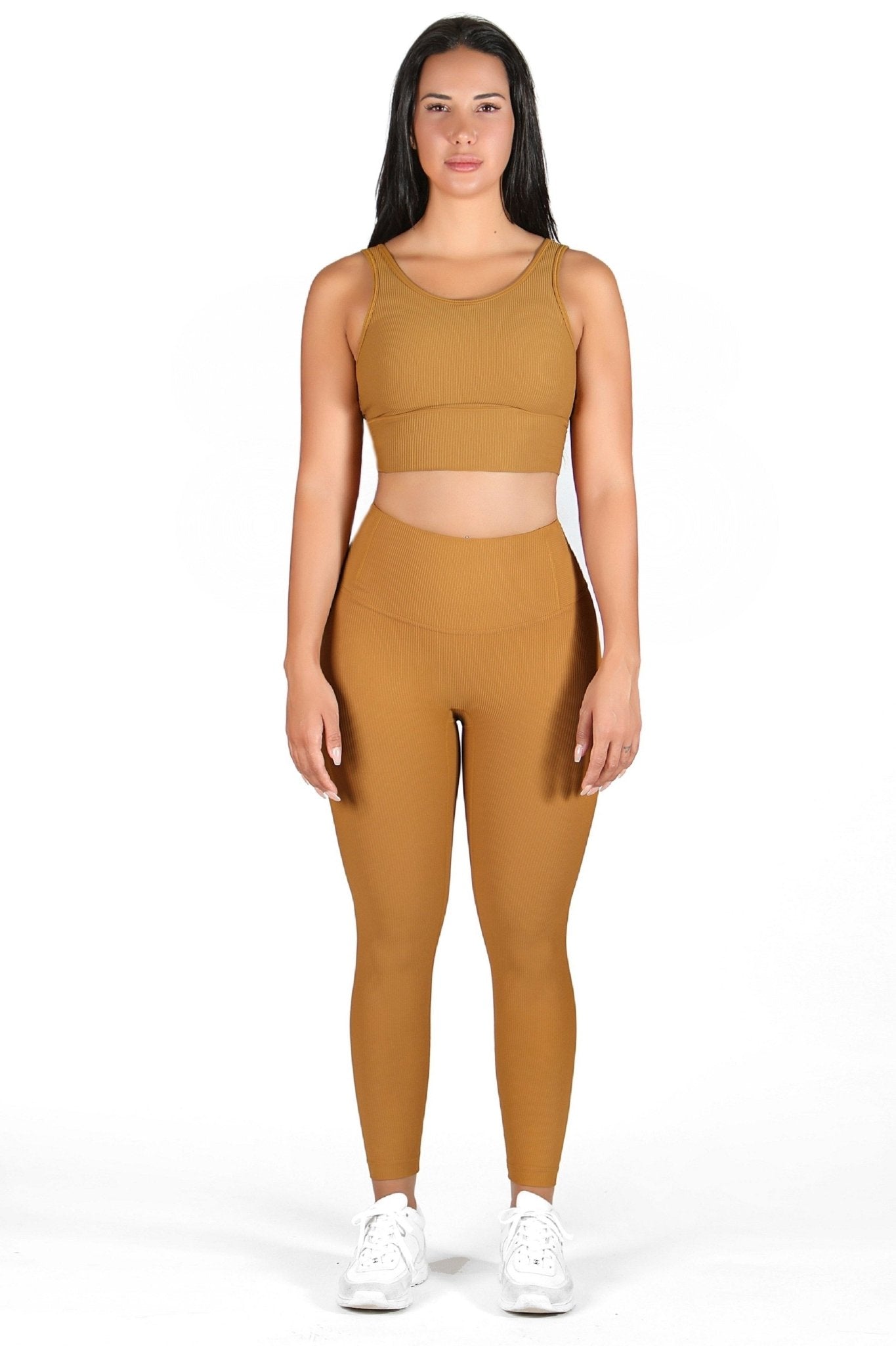 Yellow Striped Fabric Yoga Set - Kre'level