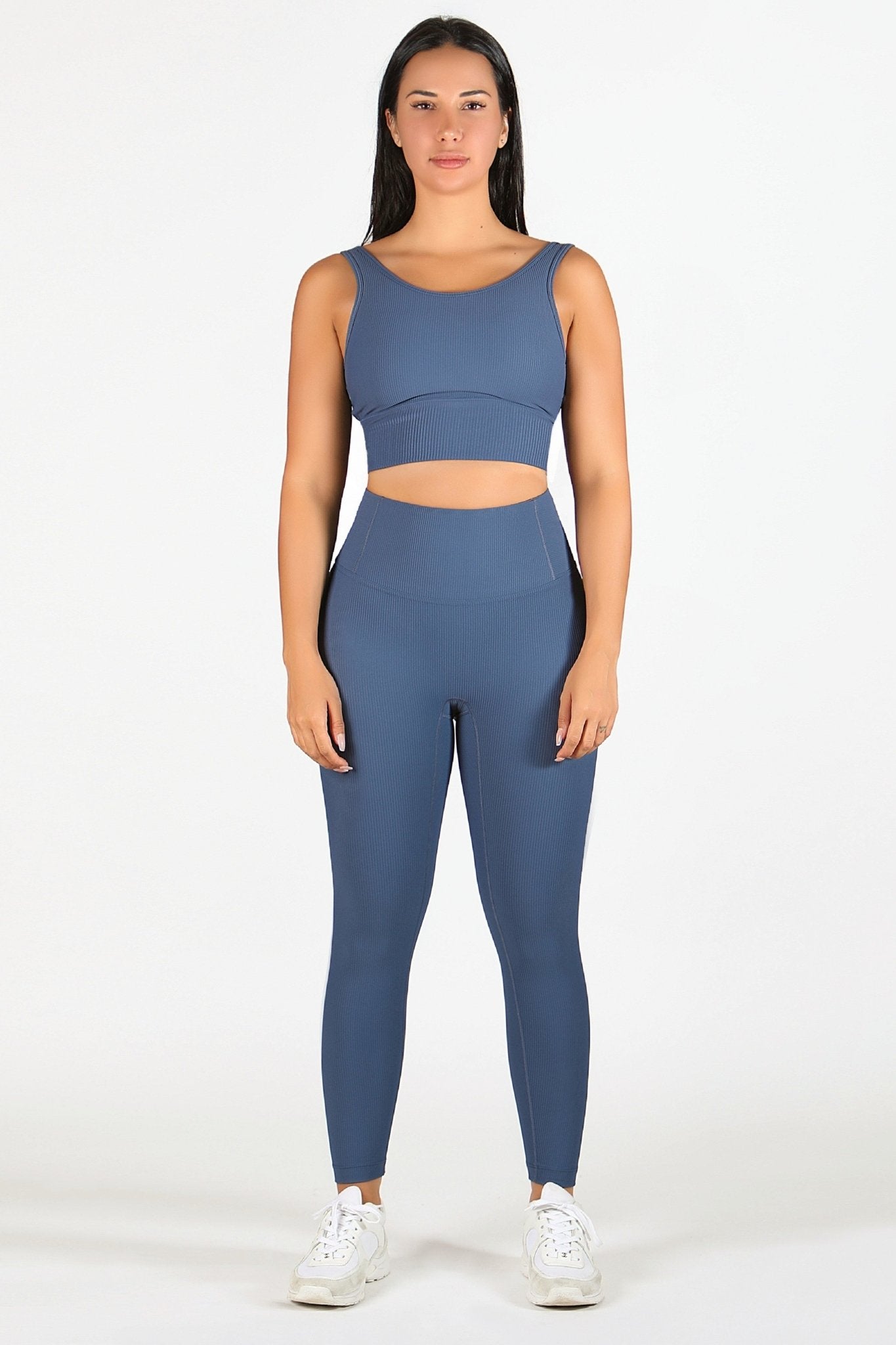 Blue Striped Fabric Yoga Set - Kre'level