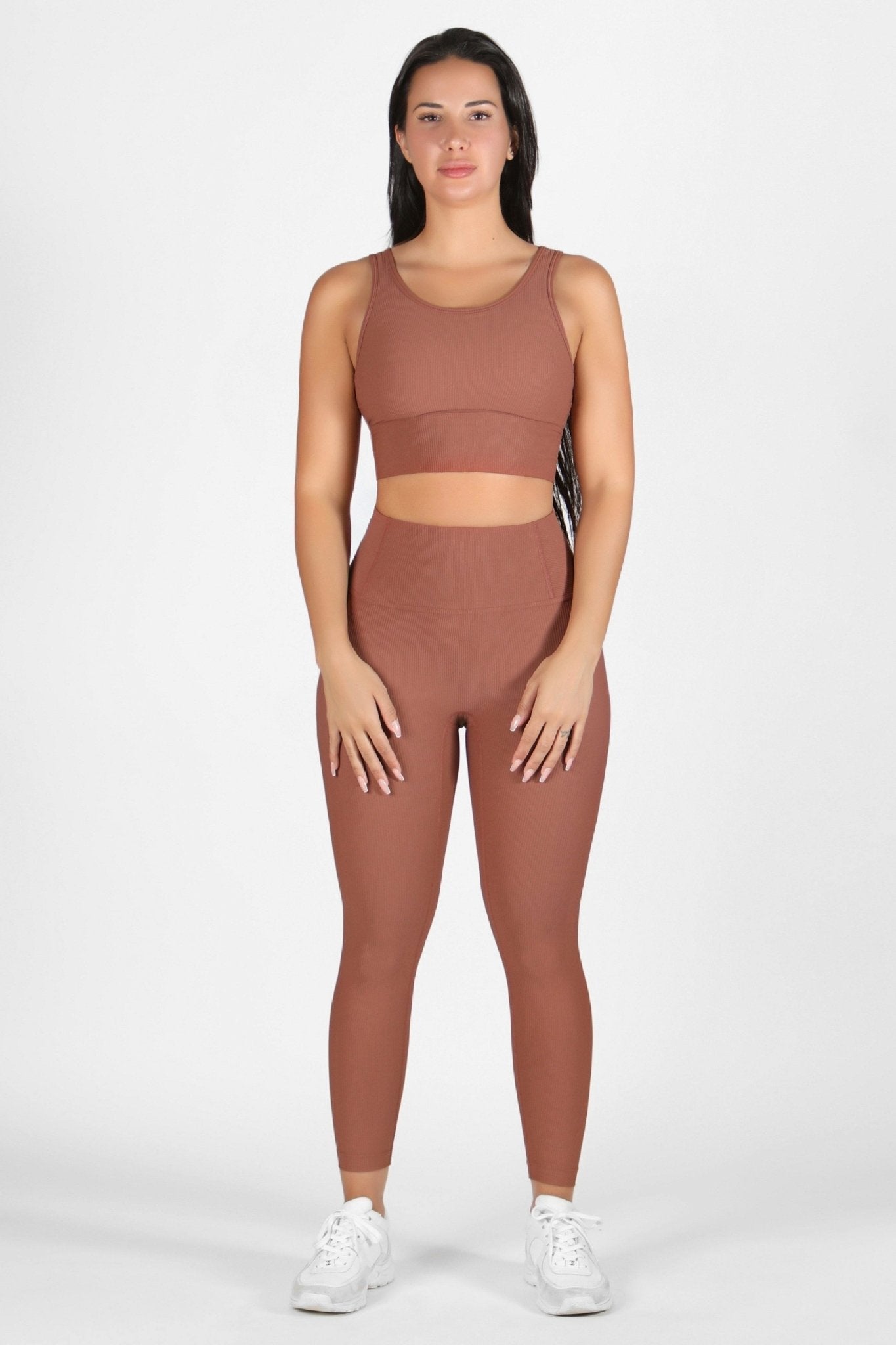 Copper Striped Fabric Yoga Set - Kre'level