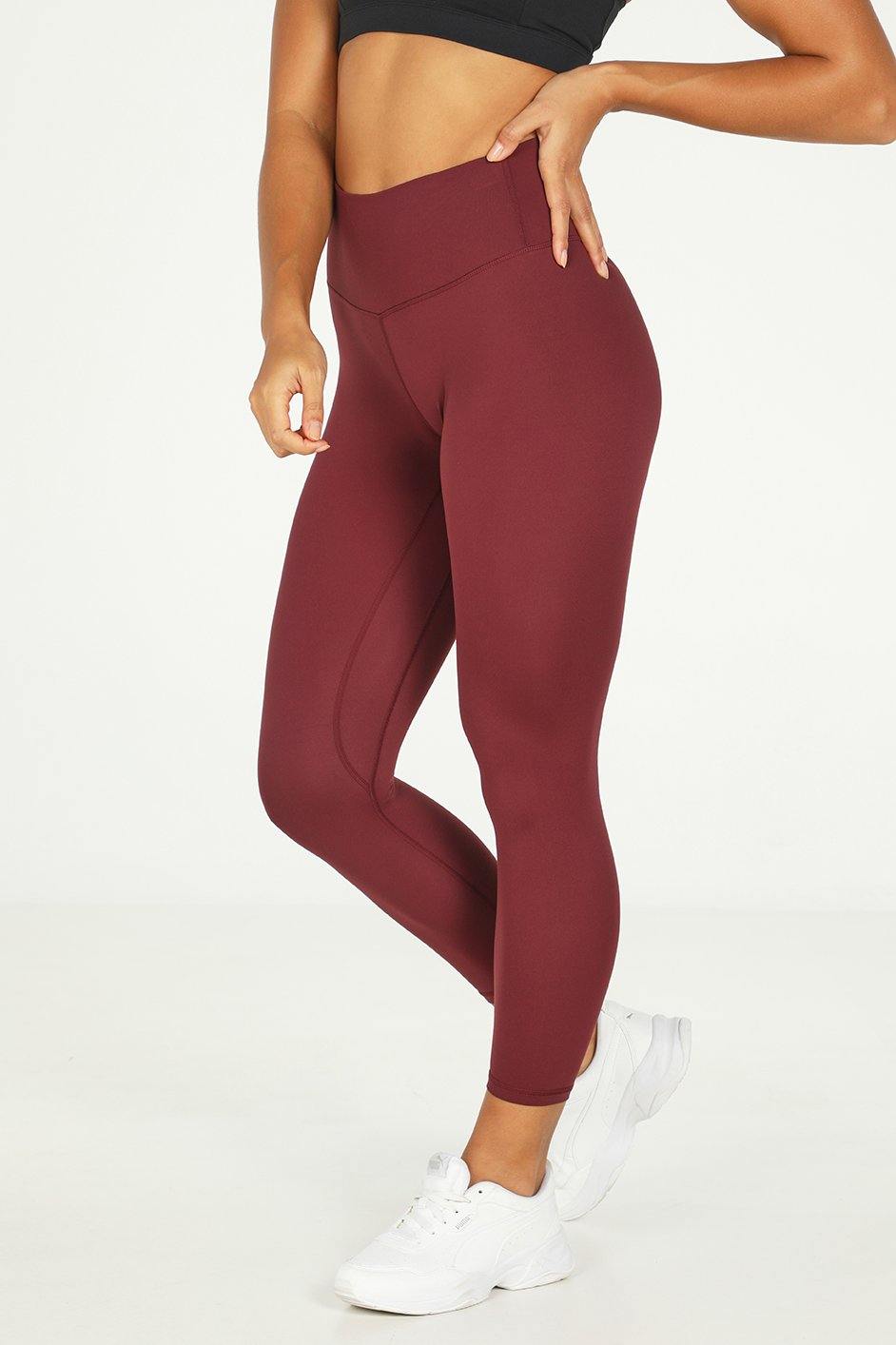 Wine red outlet tights